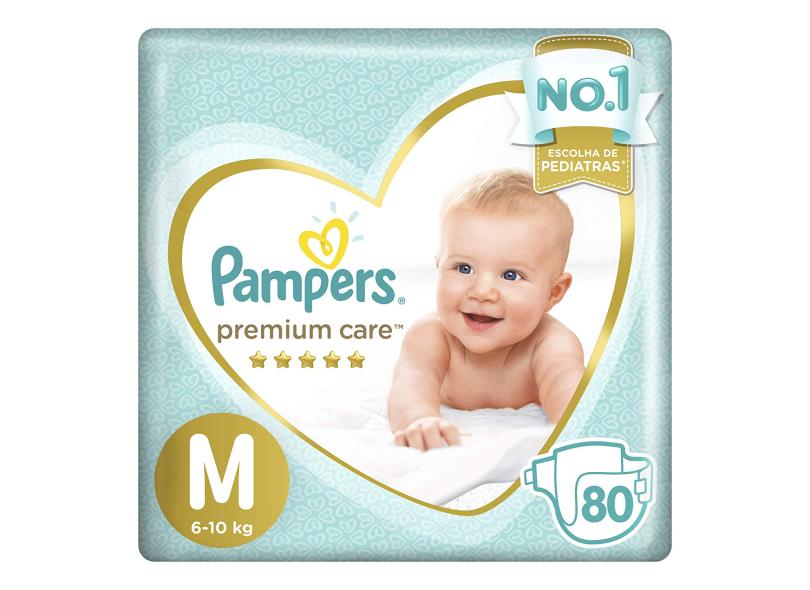Fralda Pampers Premium Care M 80 Unidades 